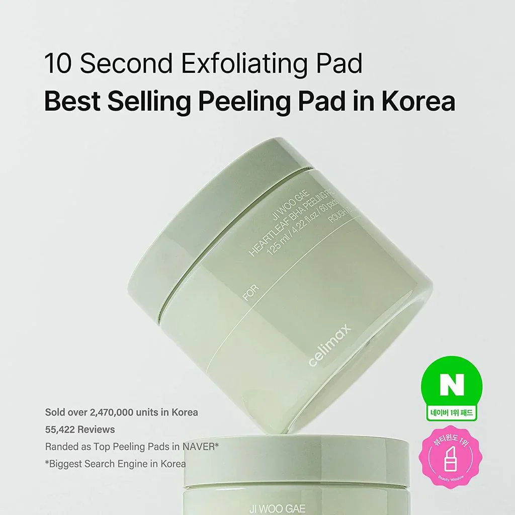 JIWOOGAE Heartleaf BHA Peeling Pad [60pcs] - Image 4