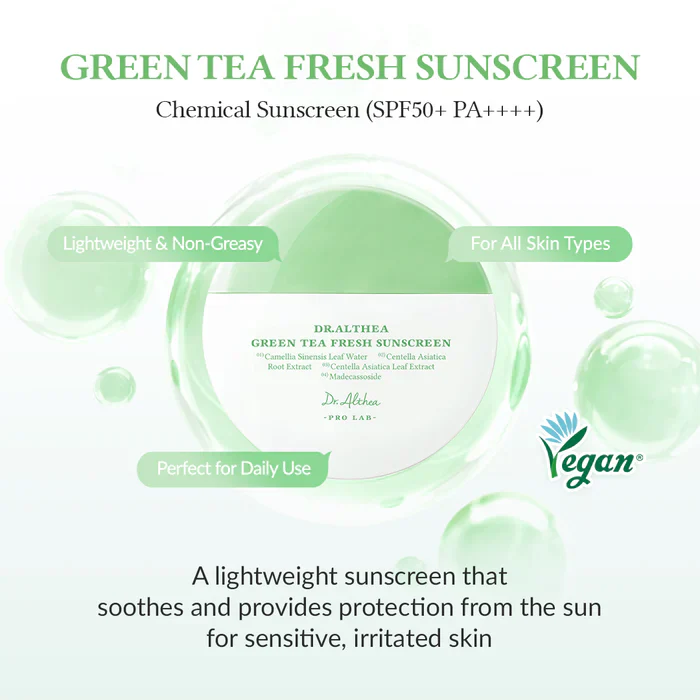 Green Tea Fresh Sunscreen [45ml] - Image 3