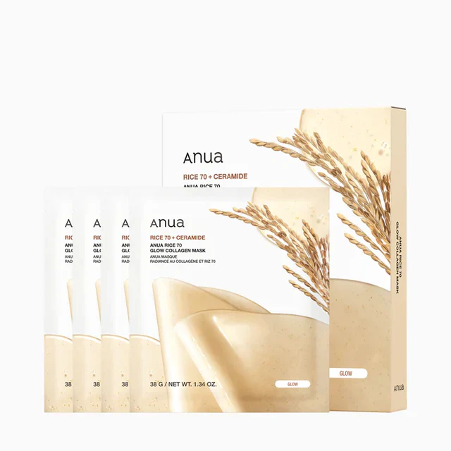 Rice 70 Glow Collagen Mask [38g][4pcs] - Image 4