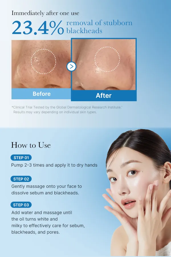 Zero Pore Blackhead Deep Cleansing Oil [205ml] - Image 3